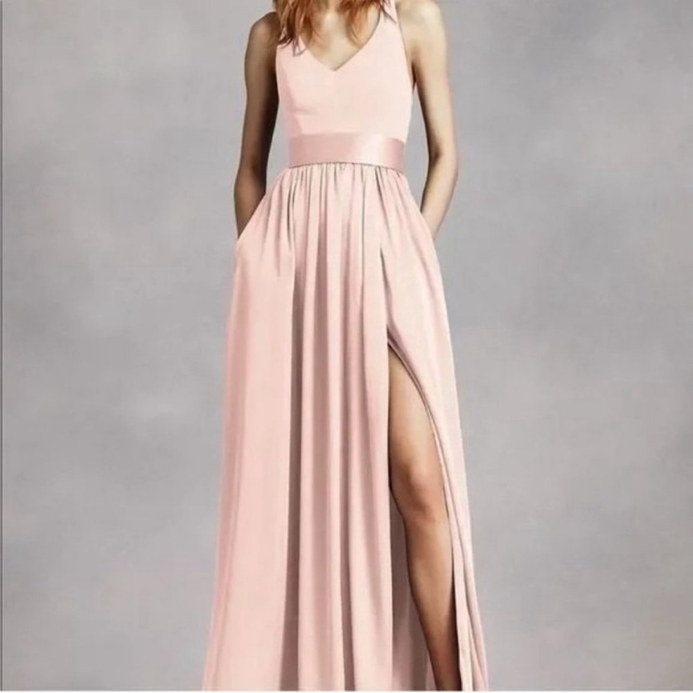 White by Vera Wang Blush Size 6 Formal Dress